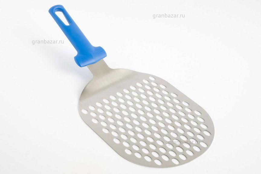 Лопатка для пиццы овальная перфорир. 175x210 мм нерж. ручка пластик Gimetal AC-STP81F