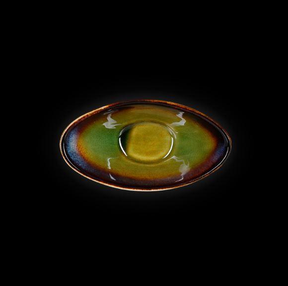 Емкость для соуса Corone Verde d=80 мм 118 мл синий+зеленый фарфор