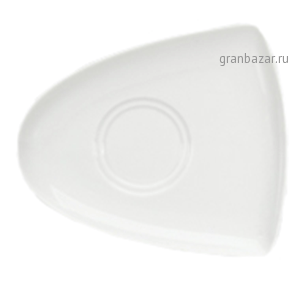 Блюдце треугольное «Энджой»; фарфор; L=17.4,B=14.9см; белый Bauscher 92 7135