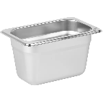 Гастроемкость GN 1/9;сталь нерж.;1л;,H=100,L=176,B=108мм;металлич. Prohotel 1/9X10CM