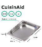 Гастроемкость 1/2 h=40 нерж. 325х265х40 мм CuisinAid CD-812-40