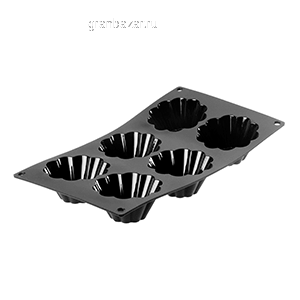 Форма конд. «Бриош» (6шт); силикон; D=80,H=35,L=300,B=175мм Buyer 1964,01