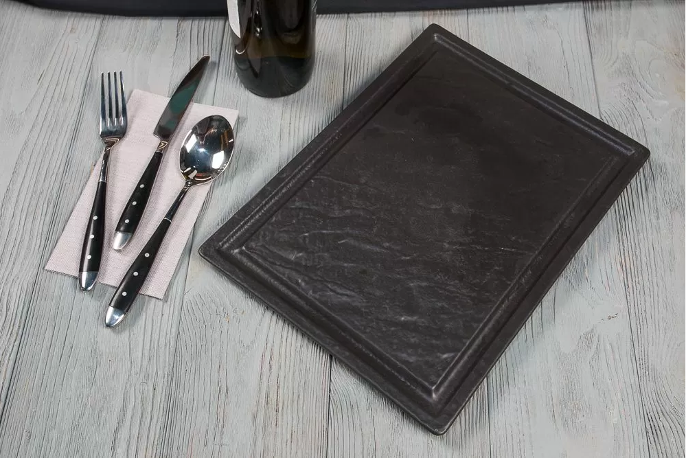 Блюдо для стейка Black Star 330х240х17 мм фарфор P.L. Proff Cuisine