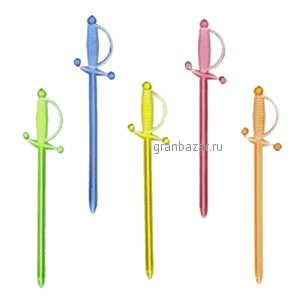 Шпажки д/канапе L=7см; пластик; H=24,L=9,B=4см; разноцветн. Pap Star 12647 500шт.