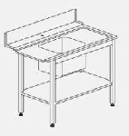 Стол д/гряз.посуды Dihr T55 1200 L