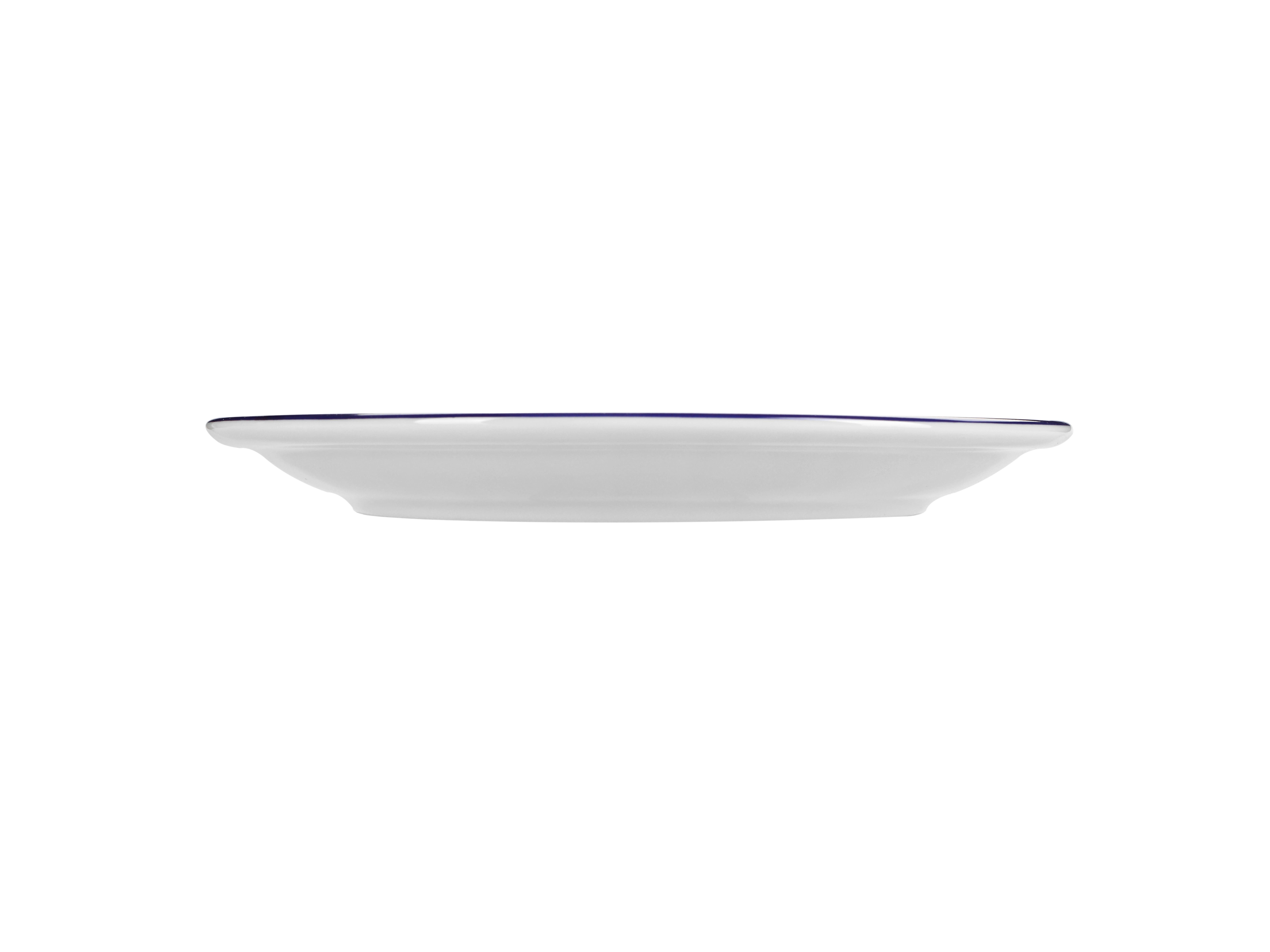 Тарелка мелкая Vaso Piccolo 260 мм, кант синий, Porland DS17
