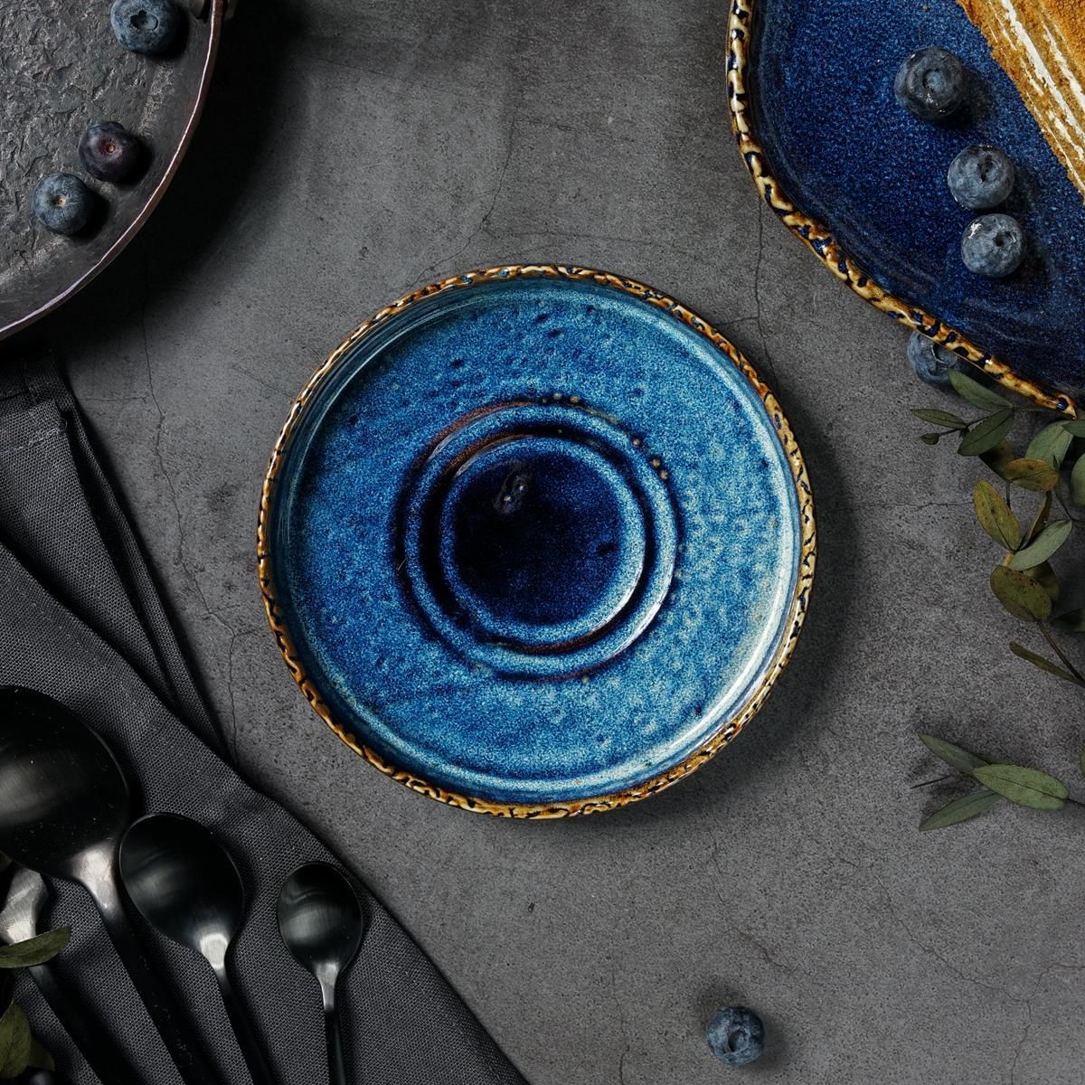 Блюдце для чашек Aqua Blue 140 мм, фарфор P.L. Proff Cuisine ZA0586-5.5A