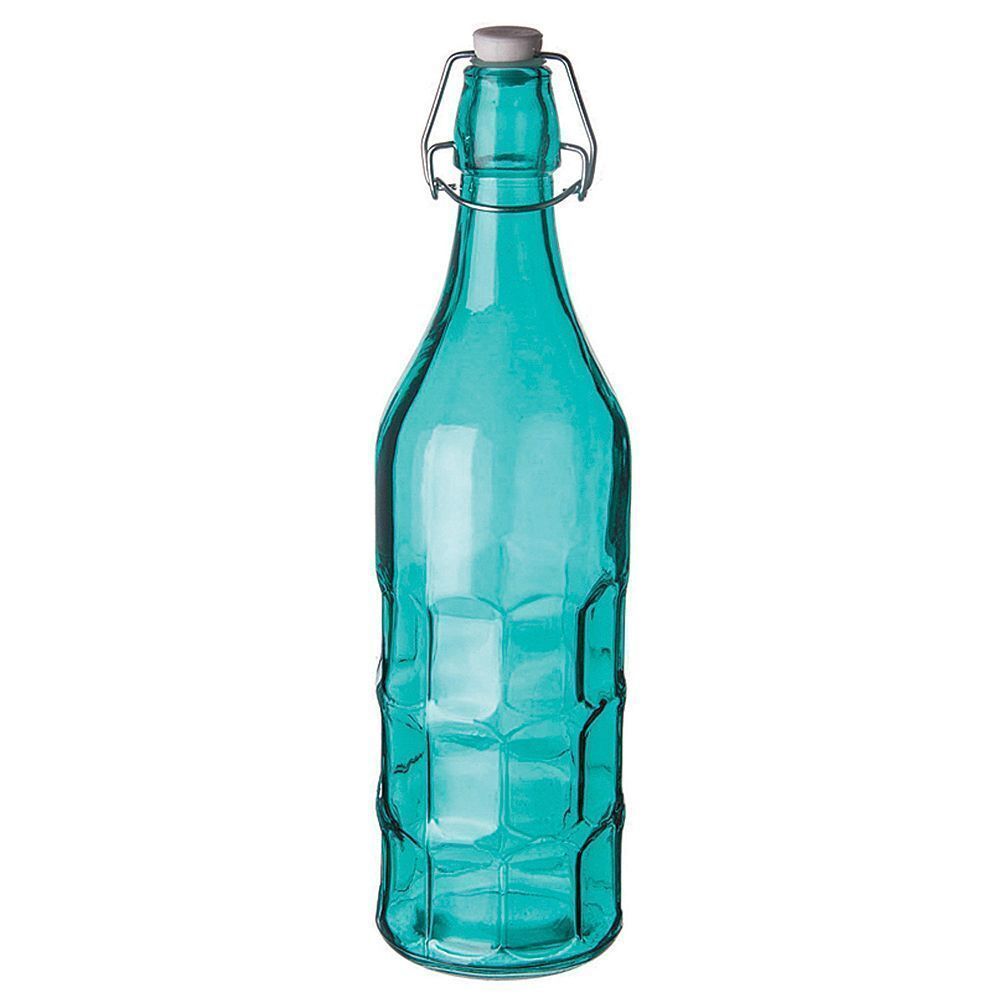Бутылка голубая с крышкой 1 л, стекло, P.L. Proff Cuisine 15С155 Blue (кор=12шт)