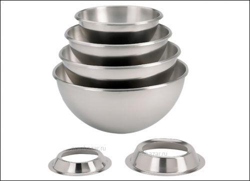 Миска полусферич. 3,6л,d=240 мм,без подст.и руч.нерж De Buyer 3372.24