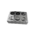 Подставка для соусов 6 ячеек 280х190х80 мм. нерж. MGsteel /1/24/