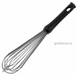 Венчик из 8 провол. элементов жесткий; сталь,пластик; L=45/26,B=8см; металлич.,черный Paderno 12928-45