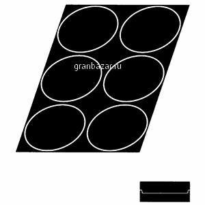 Форма конд.60*40см,d=14.7см 6шт.силикон Paderno 47740-64