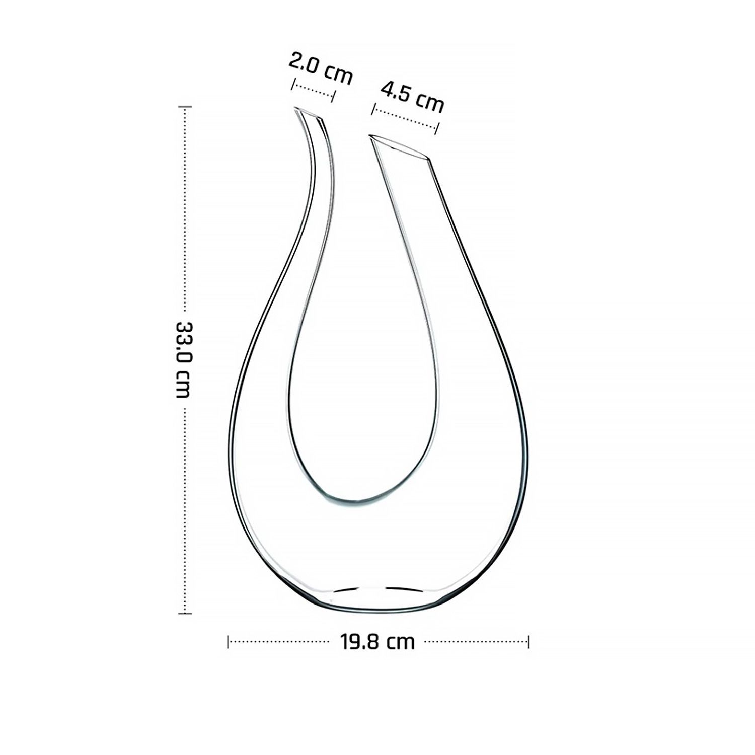 Декантер 1500 мл. d=20/45 мм. h=330 мм. хр.стекло MGline /1/6/