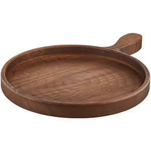 Доска для подачи; дуб; D=250, H=25 мм; тем.корич. PPwood Q129S-06O