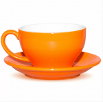 Чашка с блюдцем Barista  300 мл, оранжевая, P.L. Proff Cuisine