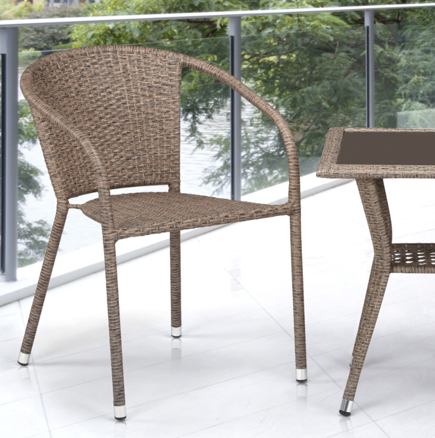 Комплект плетеной мебели для кафе T25B/Y137C-W56 Light Brown 2Pcs