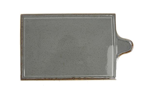 Блюдо для сыра DARK GREY фарфор, 180х300 мм, h 8 мм, серый Seasons Porland 358130 темно-серый