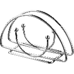 Салфетница ажурная; сталь; L=140, B=50мм; металлич. Prohotel BF-N107