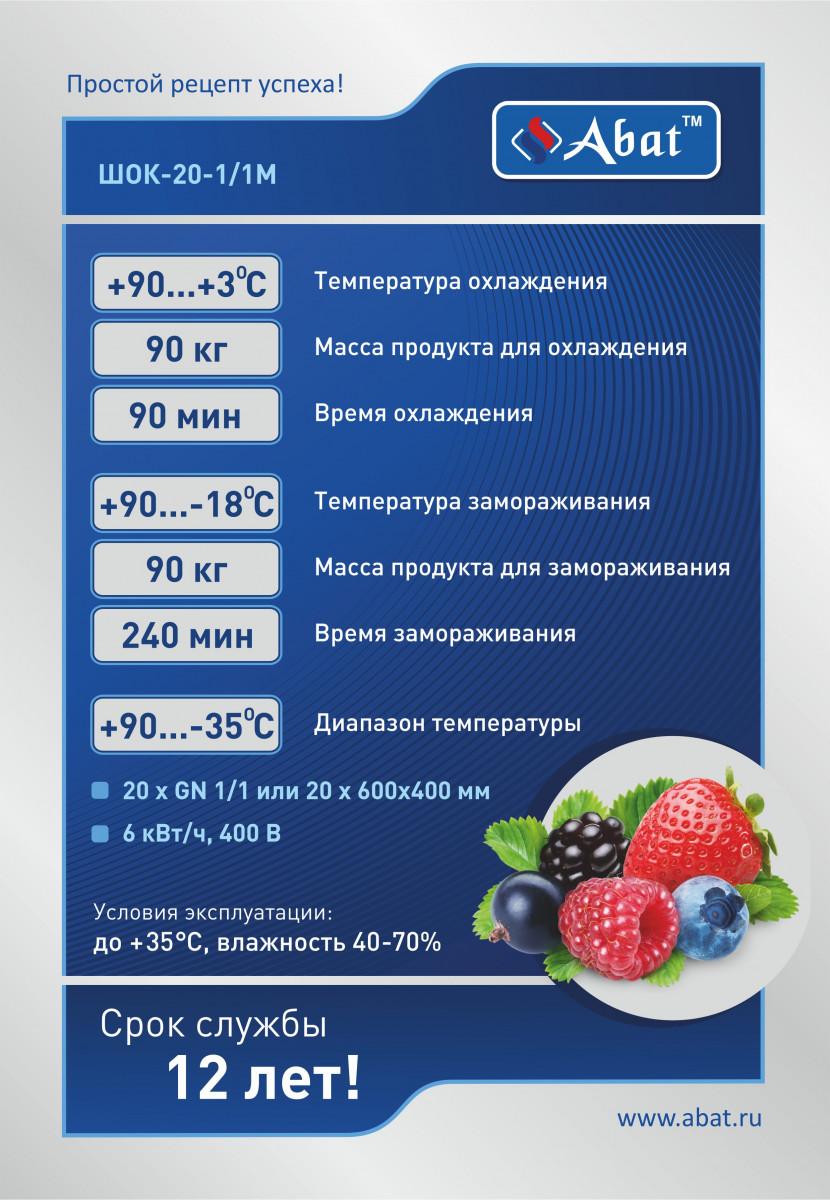 Аппарат шоковой заморозки ШОК-20-1/1М
