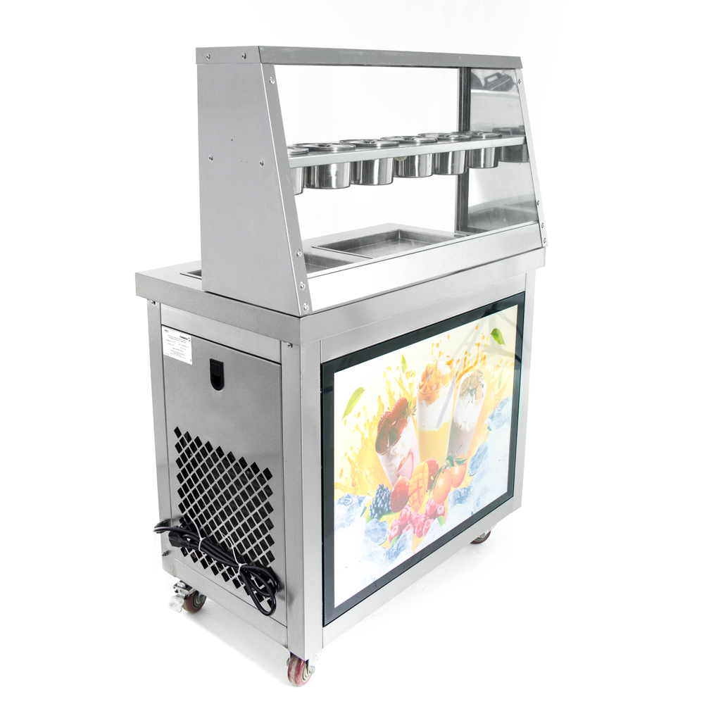 Фризер для жареного мороженого Foodatlas KCB-2F (контейнеры, световой короб, 2 комрпессора)
