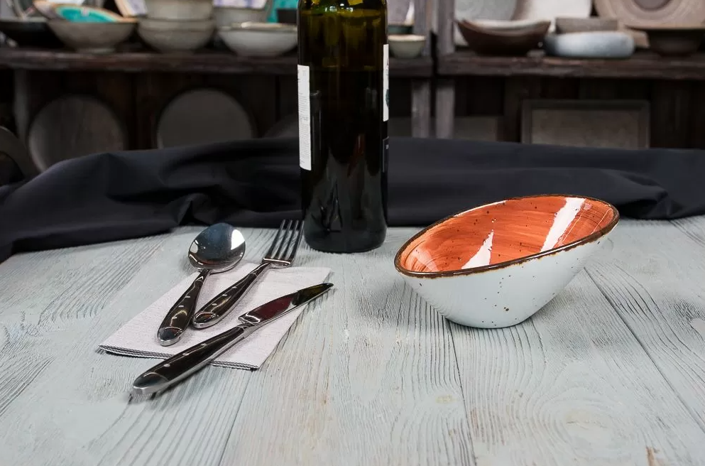 Салатник Fusion Brown Shore 200 мл, 160х115 мм фарфор P.L. Proff Cuisine