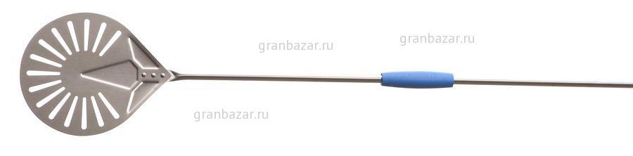 Лопата для пиццы поворотная перфорир. d=170 мм l=1500 мм нерж. Gimetal I-17F