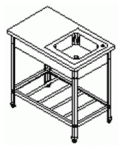 Ванна моечная ТММ МС-Н 1/1000/600 (мойка 400х500х140)