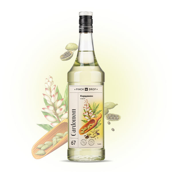 Сироп «Кардамон» стекло 1 л D=85, H=330 мм Pinch&Drop PD-S067G1000-1