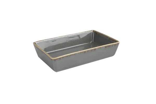 Блюдо прямоугольное DARK GREY фарфор, 160х100 мм, h 38 мм, серый Seasons Porland 358916 темно-серый