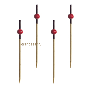 Шпажки д/канапе «Рэд пирл» L=7см; бамбук; H=15.5,L=9.5,B=1см; разноцветн.,бежев. Pap Star 19810 40 шт.