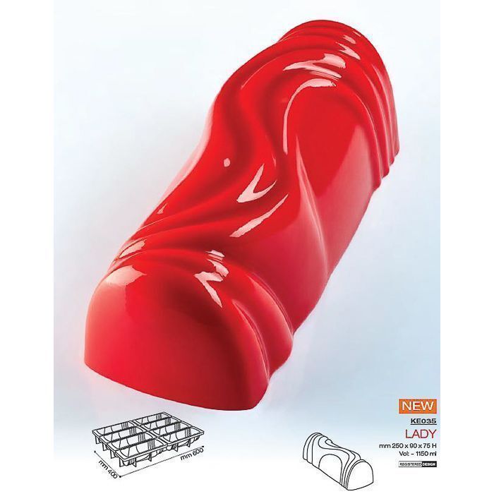 Форма кондитерская LADY, силикон, 250х90 мм, h 75 мм, Pavoni KE035S
