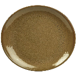 Тарелка овальная «Терра Браун»; керамика; L=210мм, B=190мм; коричнев., зелен. Genware PL-BR21