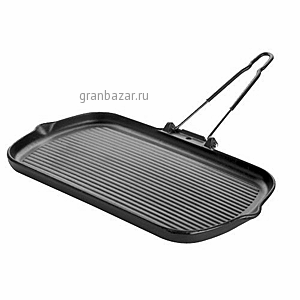 Сковорода-гриль; чугун; H=20,L=380/405,B=225мм; черный MATFER 71116