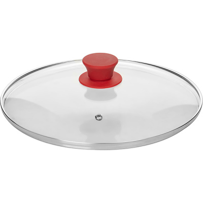Крышка; стекло, силикон; D=260 мм; прозр., в ассорт. Gvura KCxGTL26110/С