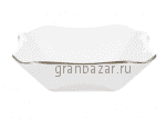 Салатник квадратный фарфор; H=4,L=13.5,B=13.5см; белый,золотой ДФЗ 8C0558