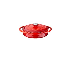 Кастрюля низкая 3,26 л, d 280 мм, с крышкой, чугун, цвет красный LAVA LV Y ST3 28 YK3 R