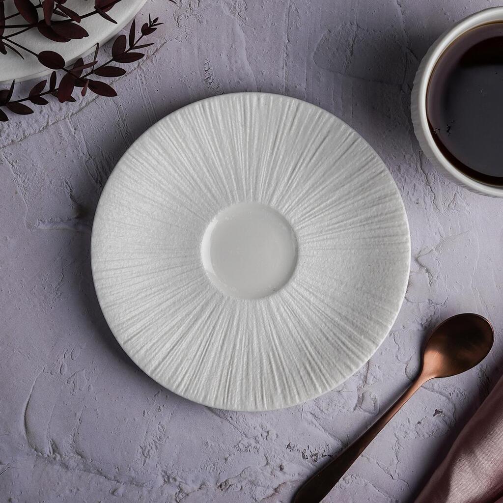 Блюдце Frost White Moon d165 мм h20 мм чайное для чашки P.L. Proff Cuisine ZA0647-6.5-AR-ME
