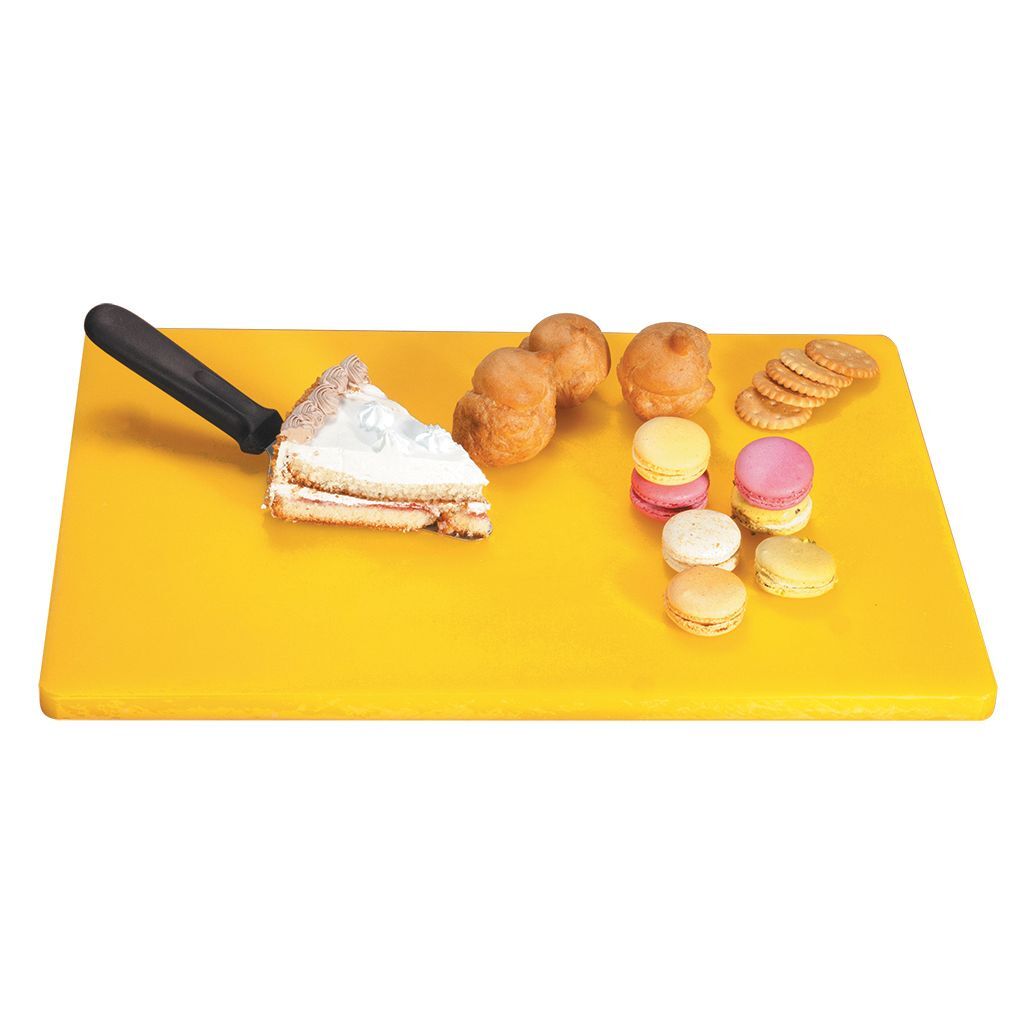 Доска разделочная 600х400х18 мм желтая, пластик, P.L. Proff Cuisine 04090263/5 шт