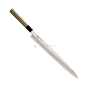 Нож янагиба д/суши,сашими; сталь,дерево; L=45/30,B=3.5см; металлич.,св. дерево Paderno 18284-30