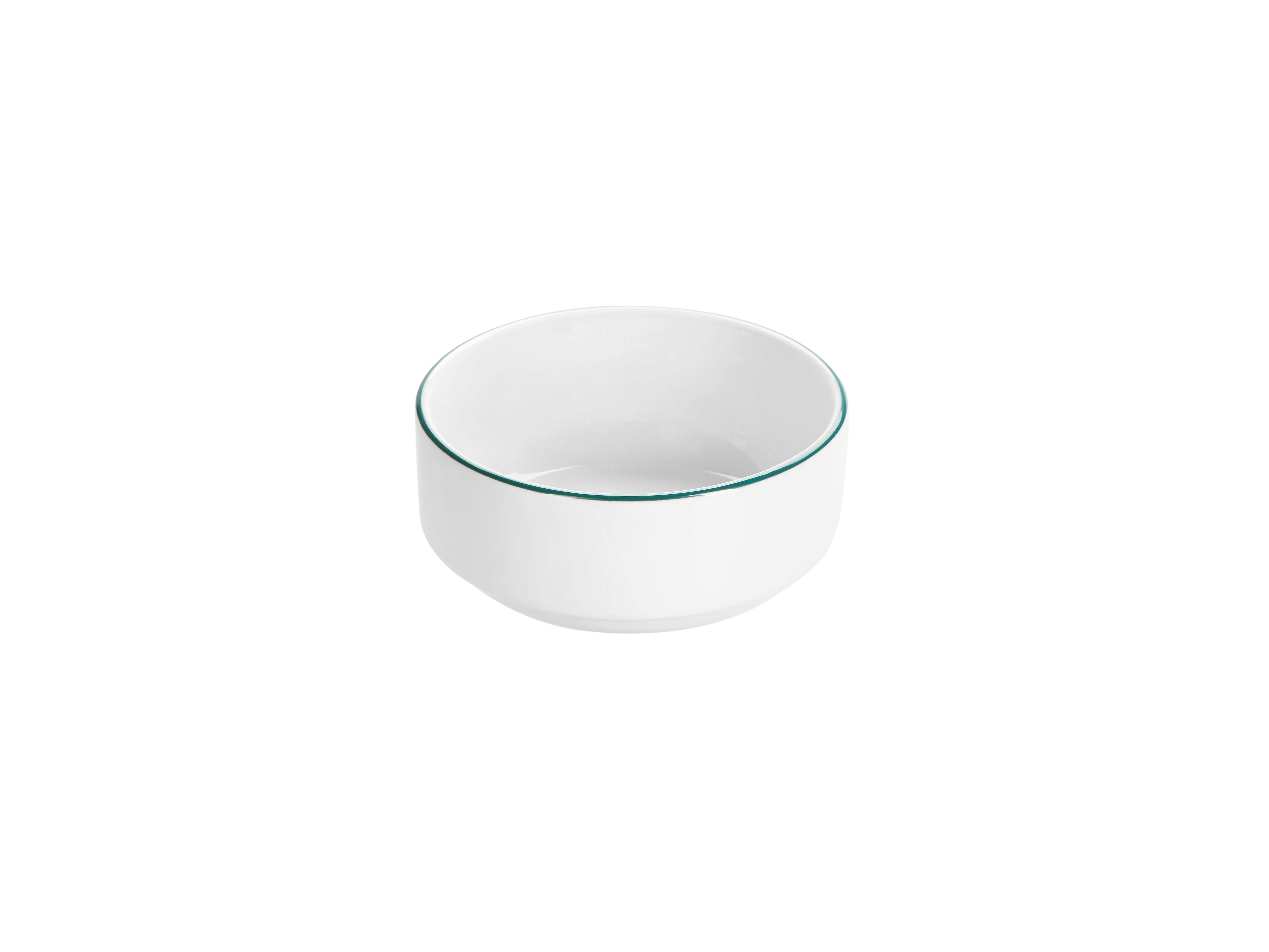 Салатник Vaso Piccolo 110 мм, кант зеленый, Porland DS20