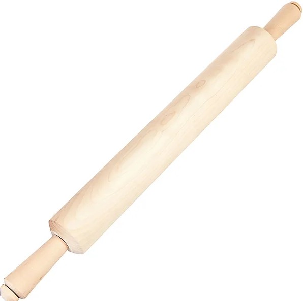 Скалка с вращающейся ручкой берёза D=7,L=70/50см древесн. ALM