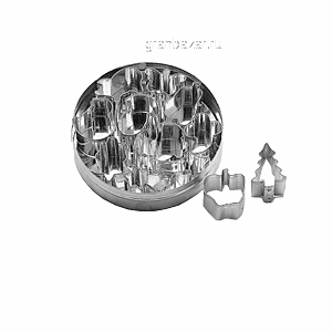 Набор кондит.форм (12шт); сталь нерж.; D=120,H=23мм; металлич. Paderno 47305-12