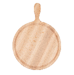 Доска для подачи с ручкой; бук; D=250, H=25мм; св. дерево PPwood F125O-05N