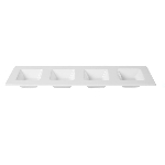Менажница фарфор CAMEO Square accessory 4-х секционная 400х115 мм h29 мм 710-A344S