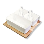 Набор: 3 соусника + подставка + 2 ложечки, P.L. Proff Cuisine 97000009 (LH1603-S4-M7)