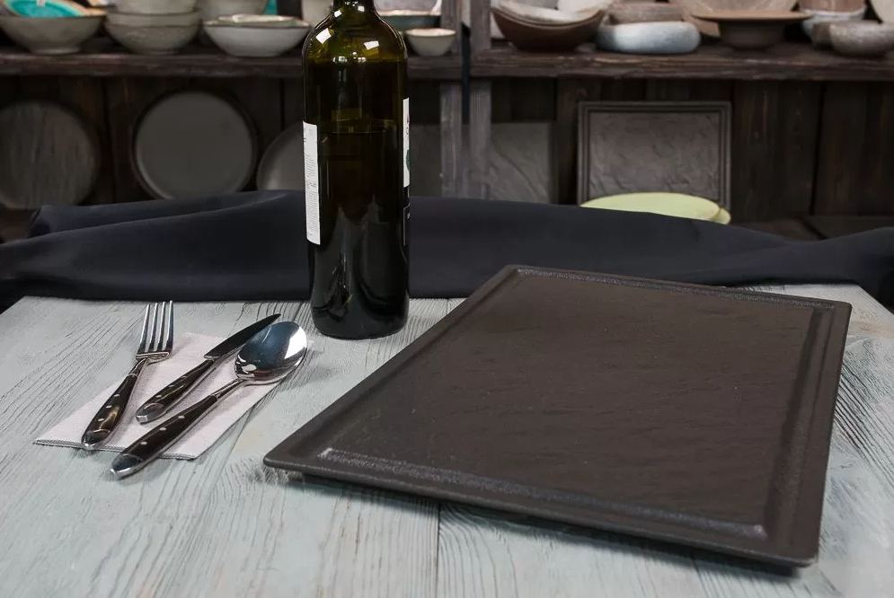 Блюдо для стейка Black Star 420х280х16 мм фарфор P.L. Proff Cuisine