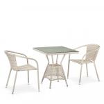 Комплект плетеной мебели из искусственного ротанга T706/Y137C-W85-70x70 2Pcs Latte